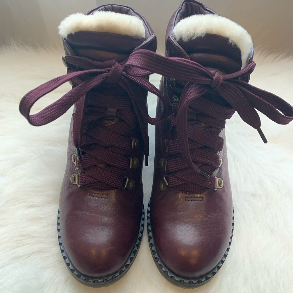 Gentle Souls Genuine Leather Wool Lined Booties